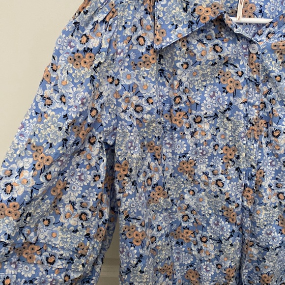 Free People Happy Days Cotton Printed Blouse - Picture 7 of 7